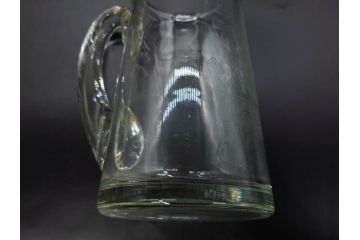 戦前　当時物　アサヒ生ビール　レトロなデザインがおしゃれなグラス4客&ピッチャーセット(ジョッキ、コップ、水差し、ジャグ、ウォーターポット、硝子、ガラス)(R-082933)