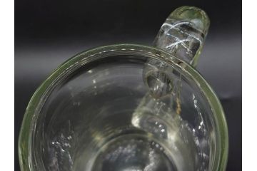 戦前　当時物　アサヒ生ビール　レトロなデザインがおしゃれなグラス4客&ピッチャーセット(ジョッキ、コップ、水差し、ジャグ、ウォーターポット、硝子、ガラス)(R-082933)