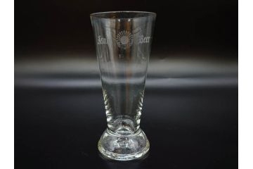 戦前　当時物　アサヒ生ビール　レトロなデザインがおしゃれなグラス4客&ピッチャーセット(ジョッキ、コップ、水差し、ジャグ、ウォーターポット、硝子、ガラス)(R-082933)