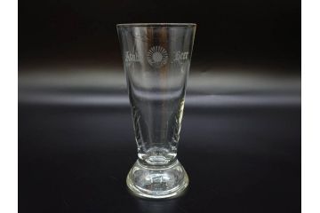 戦前　当時物　アサヒ生ビール　レトロなデザインがおしゃれなグラス4客&ピッチャーセット(ジョッキ、コップ、水差し、ジャグ、ウォーターポット、硝子、ガラス)(R-082933)