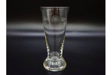 戦前　当時物　アサヒ生ビール　レトロなデザインがおしゃれなグラス4客&ピッチャーセット(ジョッキ、コップ、水差し、ジャグ、ウォーターポット、硝子、ガラス)(R-082933)
