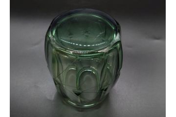 戦前　当時物　ガラス　切子　エナメル　グラス　どこか懐かしさを感じるコップなど5点セット(花、小物入れ、硝子、和ガラス)(R-082934)