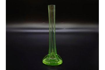 戦前　当時物　ウランガラス　フマキラー　レトロな佇まいのガラス瓶など6点セット(ビン、一輪挿し、花瓶、花入、花生、花器、硝子、和ガラス)(R-082935)