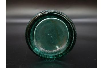 戦前　当時物　ウランガラス　フマキラー　レトロな佇まいのガラス瓶など6点セット(ビン、一輪挿し、花瓶、花入、花生、花器、硝子、和ガラス)(R-082935)