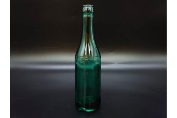 戦前　当時物　ウランガラス　フマキラー　レトロな佇まいのガラス瓶など6点セット(ビン、一輪挿し、花瓶、花入、花生、花器、硝子、和ガラス)(R-082935)