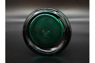戦前　当時物　ウランガラス　フマキラー　レトロな佇まいのガラス瓶など6点セット(ビン、一輪挿し、花瓶、花入、花生、花器、硝子、和ガラス)(R-082935)