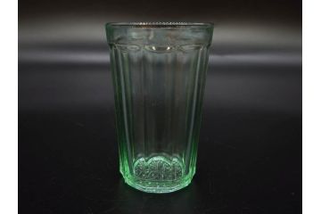 戦前　当時物　優雅な印象を感じるグラス4客セット(桜マーク、硝子、ガラス、コップホルダー付)(R-082936)