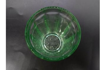 戦前　当時物　優雅な印象を感じるグラス4客セット(桜マーク、硝子、ガラス、コップホルダー付)(R-082936)