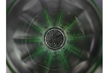戦前　当時物　優雅な印象を感じるグラス4客セット(桜マーク、硝子、ガラス、コップホルダー付)(R-082936)