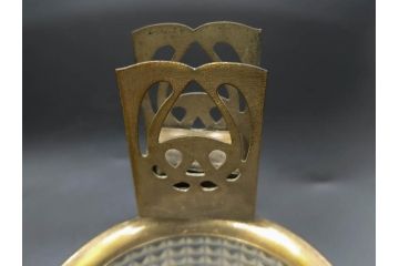 戦前　当時物　上品な佇まいの灰皿&小物入れ(アシュトレイ、キャニスター、硝子、ガラス、蓋付き)(R-082937)