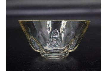 戦前　当時物　切子　アイスクリーム　氷コップ　レトロな雰囲気漂うグラスなど6点セット(デザートカップ、ミニボウル、深皿、小鉢、硝子、ガラス)(R-082938)