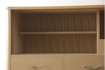 中古　美品　大阪泉州桐箪笥　特注　汚れが付きにくいメラミン化粧板を使った総桐箪笥・上段(総桐たんす、和たんす、和タンス、収納箪笥、衣装箪笥、チェスト、引き出し)(R-081760)