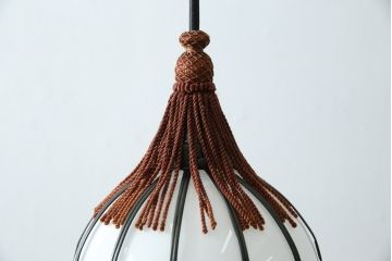 和製アンティーク　和の趣あふれる天井照明(吊り下げ照明、シェード、ペンダントライト、電笠)(R-082954)