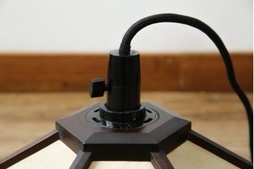 和製ビンテージ　松本民芸家具　落ち着いた色味で和モダンスタイルにぴったりな吊り下げ照明　(R-082958)