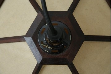 和製ビンテージ　松本民芸家具　落ち着いた色味で和モダンスタイルにぴったりな吊り下げ照明　(R-082958)