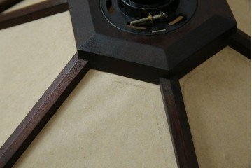 和製ビンテージ　松本民芸家具　落ち着いた色味で和モダンスタイルにぴったりな吊り下げ照明　(R-082958)