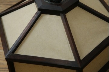 和製ビンテージ　松本民芸家具　落ち着いた色味で和モダンスタイルにぴったりな吊り下げ照明　(R-082958)