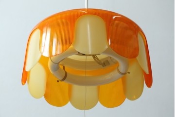 和製ビンテージ　昭和レトロ　ナショナル製　松下電工株式会社　レトロでポップな可愛らしい天井照明　(R-082962)