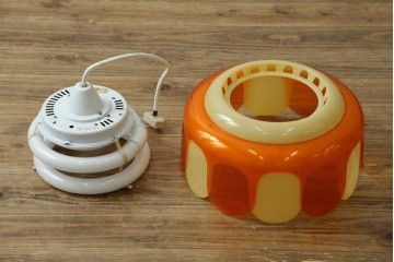 和製ビンテージ　昭和レトロ　ナショナル製　松下電工株式会社　レトロでポップな可愛らしい天井照明　(R-082962)
