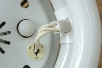 和製ビンテージ　昭和レトロ　ナショナル製　松下電工株式会社　レトロでポップな可愛らしい天井照明　(R-082962)