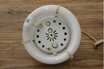 和製ビンテージ　昭和レトロ　ナショナル製　松下電工株式会社　レトロでポップな可愛らしい天井照明(ペンダントライト、吊り下げ照明、電笠、ランプシェード、オレンジ、ヴィンテージ)(R-082962)