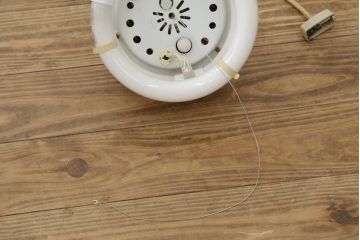 和製ビンテージ　昭和レトロ　ナショナル製　松下電工株式会社　レトロでポップな可愛らしい天井照明(ペンダントライト、吊り下げ照明、電笠、ランプシェード、オレンジ、ヴィンテージ)(R-082962)