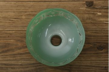 和製ビンテージ　大正ロマンデザイン　切子　お部屋に心地よい彩を添えるペンダントライト(ランプシェード、天井照明、吊り下げ照明、ヴィンテージ)(R-082964)