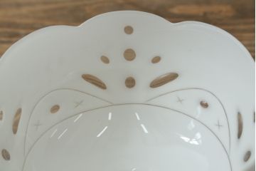和製ビンテージ　大正ロマンデザイン　切子　お部屋に心地よい彩を添えるペンダントライト(ランプシェード、天井照明、吊り下げ照明、ヴィンテージ)(R-082965)