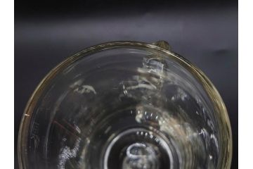 戦前　当時物　吹きガラス　落ち着いた佇まいの計量カップ2点セット(ジョッキ、花器、花瓶、花入、花生、フラワーベース、硝子、目盛付き)(R-082969)