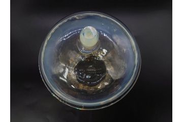 戦前　当時物　乳白ぼかし　柔らかい色合いに惹かれるキャンディポット(菓子器、キャニスター、蓋物、ボンボニエール、小物入れ、硝子、ガラス)(R-082970)