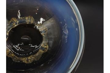 戦前　当時物　乳白ぼかし　柔らかい色合いに惹かれるキャンディポット(菓子器、キャニスター、蓋物、ボンボニエール、小物入れ、硝子、ガラス)(R-082970)