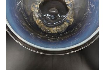戦前　当時物　乳白ぼかし　柔らかい色合いに惹かれるキャンディポット(菓子器、キャニスター、蓋物、ボンボニエール、小物入れ、硝子、ガラス)(R-082970)