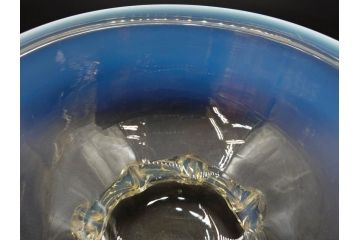 戦前　当時物　乳白ぼかし　柔らかい色合いに惹かれるキャンディポット(菓子器、キャニスター、蓋物、ボンボニエール、小物入れ、硝子、ガラス)(R-082970)