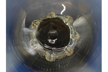 戦前　当時物　乳白ぼかし　柔らかい色合いに惹かれるキャンディポット(菓子器、キャニスター、蓋物、ボンボニエール、小物入れ、硝子、ガラス)(R-082970)