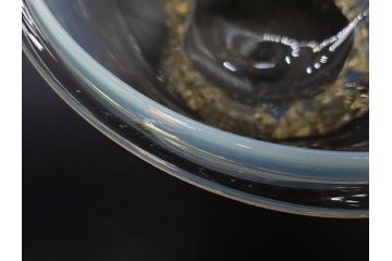 戦前　当時物　乳白ぼかし　柔らかい色合いに惹かれるキャンディポット(菓子器、キャニスター、蓋物、ボンボニエール、小物入れ、硝子、ガラス)(R-082970)