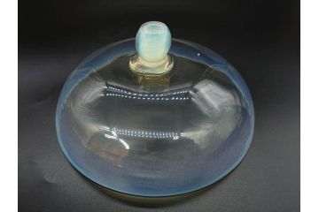 戦前　当時物　乳白ぼかし　柔らかい色合いに惹かれるキャンディポット(菓子器、キャニスター、蓋物、ボンボニエール、小物入れ、硝子、ガラス)(R-082970)