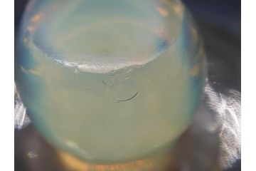 戦前　当時物　乳白ぼかし　柔らかい色合いに惹かれるキャンディポット(菓子器、キャニスター、蓋物、ボンボニエール、小物入れ、硝子、ガラス)(R-082970)