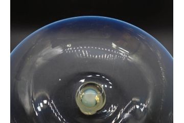 戦前　当時物　乳白ぼかし　柔らかい色合いに惹かれるキャンディポット(菓子器、キャニスター、蓋物、ボンボニエール、小物入れ、硝子、ガラス)(R-082970)