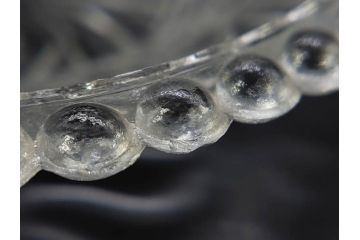 大正〜昭和初期　優雅なデザインに見惚れるガラス皿5枚セット(小皿、硝子、和ガラス)(R-082971)