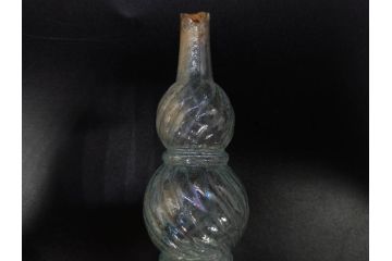 大正〜昭和初期　ニッキ水瓶　時代を重ねた味わいあるガラス瓶7点セット(ラムネ瓶、硝子、ビン、花器、花生、花入、フラワーベース、一輪挿し)(R-082972)