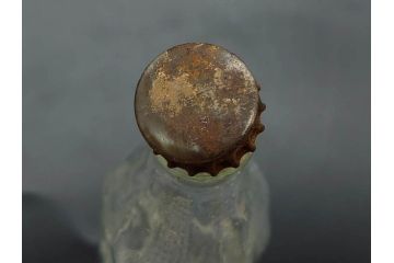 大正〜昭和初期　ニッキ水瓶　時代を重ねた味わいあるガラス瓶7点セット(ラムネ瓶、硝子、ビン、花器、花生、花入、フラワーベース、一輪挿し)(R-082972)