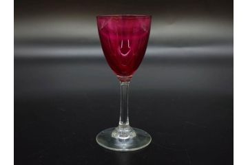 昭和初期〜中期　切子　様々なデザインが楽しめるグラス9点セット(カクテル、ワイン、リキュール、バラ、薔薇、花、葡萄、ぶどう、和ガラス、硝子、酒器、酒杯)(R-082973)