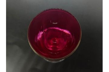 昭和初期〜中期　切子　様々なデザインが楽しめるグラス9点セット(カクテル、ワイン、リキュール、バラ、薔薇、花、葡萄、ぶどう、和ガラス、硝子、酒器、酒杯)(R-082973)