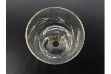 昭和初期〜中期　切子　様々なデザインが楽しめるグラス9点セット(カクテル、ワイン、リキュール、バラ、薔薇、花、葡萄、ぶどう、和ガラス、硝子、酒器、酒杯)(R-082973)