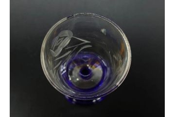 昭和初期〜中期　切子　様々なデザインが楽しめるグラス9点セット(カクテル、ワイン、リキュール、バラ、薔薇、花、葡萄、ぶどう、和ガラス、硝子、酒器、酒杯)(R-082973)