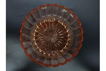昭和初期〜中期　お部屋を華やかに彩るガラスボウル4点セット(深皿、深鉢、ガラス鉢、硝子、和ガラス)(R-082975)