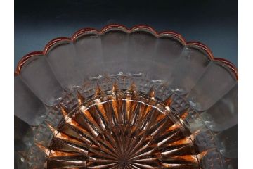 昭和初期〜中期　お部屋を華やかに彩るガラスボウル4点セット(深皿、深鉢、ガラス鉢、硝子、和ガラス)(R-082975)