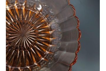昭和初期〜中期　お部屋を華やかに彩るガラスボウル4点セット(深皿、深鉢、ガラス鉢、硝子、和ガラス)(R-082975)