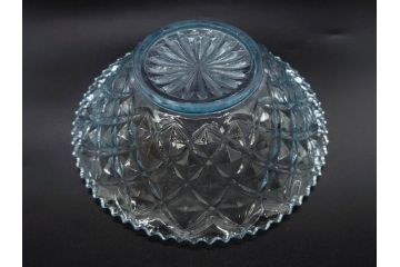 昭和初期〜中期　お部屋を華やかに彩るガラスボウル4点セット(深皿、深鉢、ガラス鉢、硝子、和ガラス)(R-082975)