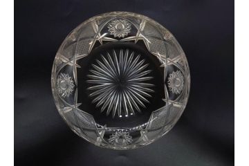 昭和初期〜中期　お部屋を華やかに彩るガラスボウル4点セット(深皿、深鉢、ガラス鉢、硝子、和ガラス)(R-082975)
